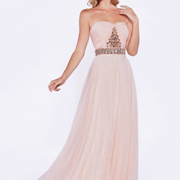 Sweetheart Sparkly Newest Prom Dresses, Strapless 2020 A-line Prom Dresses main image 1